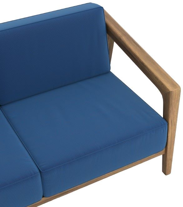 New Classic® Home Furnishings Bali Dark Blue Eucalyptus Outdoor Loveseat-4