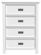 Elements International Hampton Kids White Chest -1
