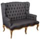 A & B Home Black Loveseat-0