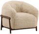 Dovetail Furniture Prescott Cream/Dark Brown Occasional Chair-0
