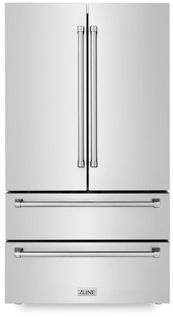 ZLINE 36" 22.5 Cu. Ft. Fingerprint Resistant Stainless Steel Counter Depth French Door Refrigerator with Ice Maker and Water Filter-0
