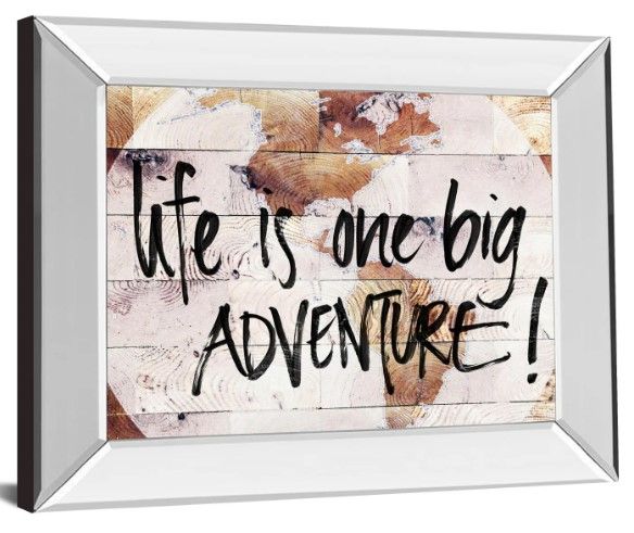 Classy Art World on Wood by Sd Studios Mirror Framed Wall Art-1