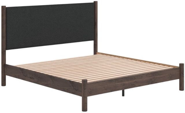 Signature Design by Ashley® Cadmori Black/Brown King Upholstered Panel Platform Bed-3