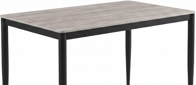 Cramco Marta Fossil Stone Top 48" Dining Table with Matte Black Base-1