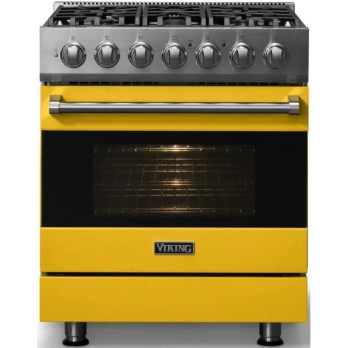 Viking® 3 Series 30" Daffodil Pro Style Dual Fuel Range-2