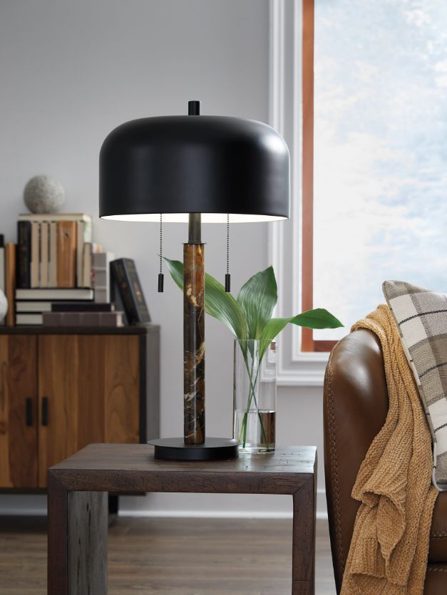 Signature Design by Ashley® Alanbert Black/Brown Table Lamp-2