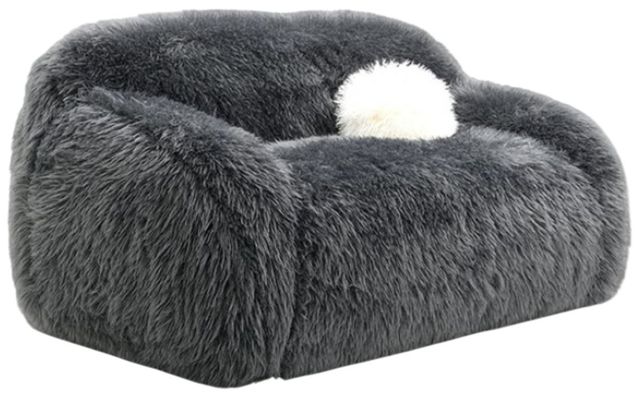 Furniture of America® Darwen Dark Gray Loveseat -0