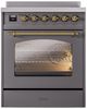 Ilve® Nostalgie II Series 30" Matte Graphite Pro Style Induction Range-3