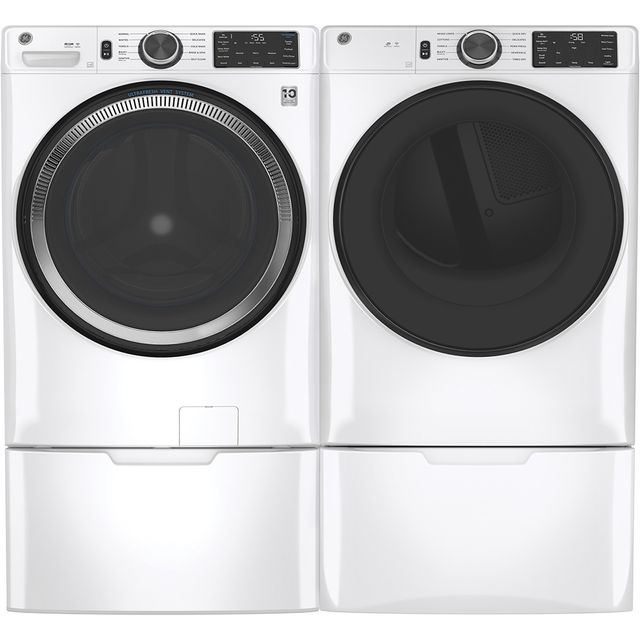 GE® White Front Load Washer & Electric Dryer Laundry Pair-4