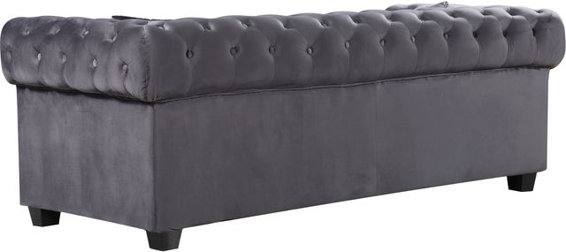 Meridian Furniture Bowery Grey Velvet Sofa-1