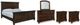 Millennium® by Ashley Porter 5-Piece Rustic Brown California King Panel Bed Set-0
