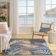 Nourison Home™ Aloha Blue Rose 5'x8' Area Rug-1