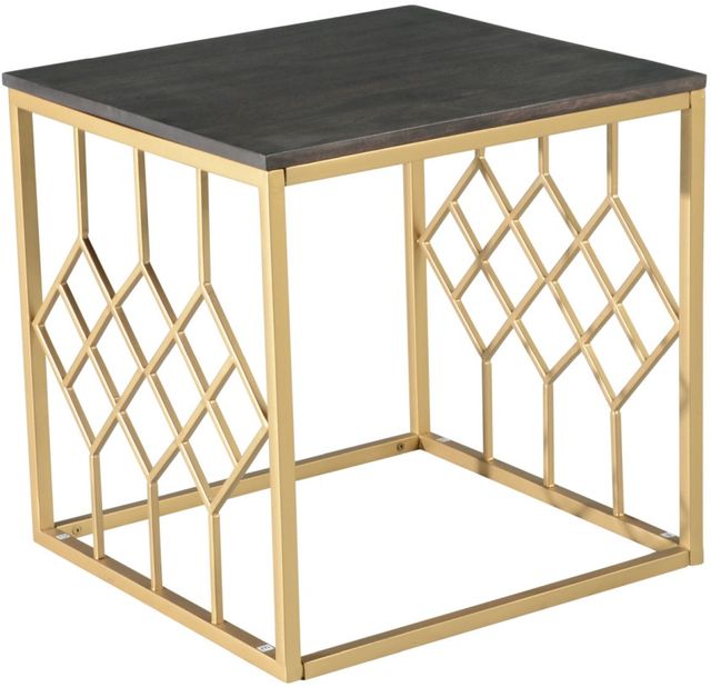 Steve Silver Co. Beatrix Walnut/Brass End Table-0