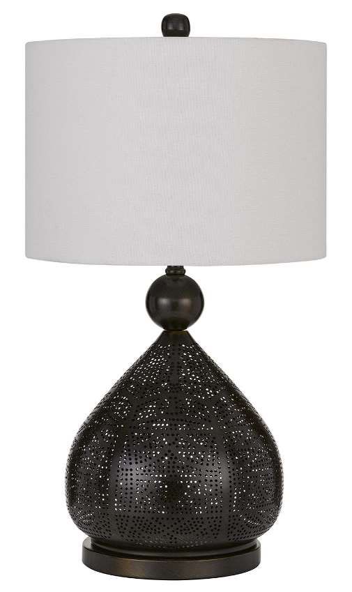 Cal® Lighting & Accessories Milton Black Table Lamp-0