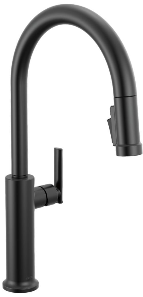 Delta Altado™ Matte Black Single Handle Pull-Down Kitchen Faucet-2