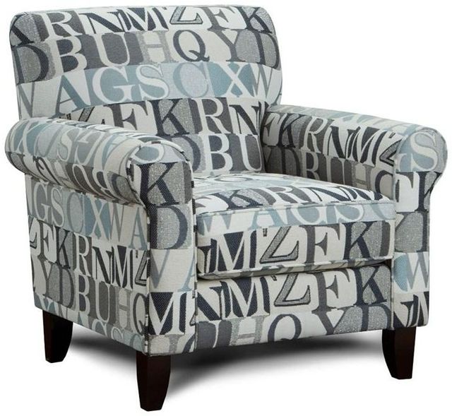 Fusion Furniture Anecdote Blue Accent Chair-0