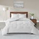 Olliix by Madison Park 3 Piece White King/California King Finley Cotton Waffle Weave Comforter Set-0