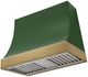 AGA Marquee 36" Cornwall Green Wall Mounted Range Hood with Antique Brass Trim-0