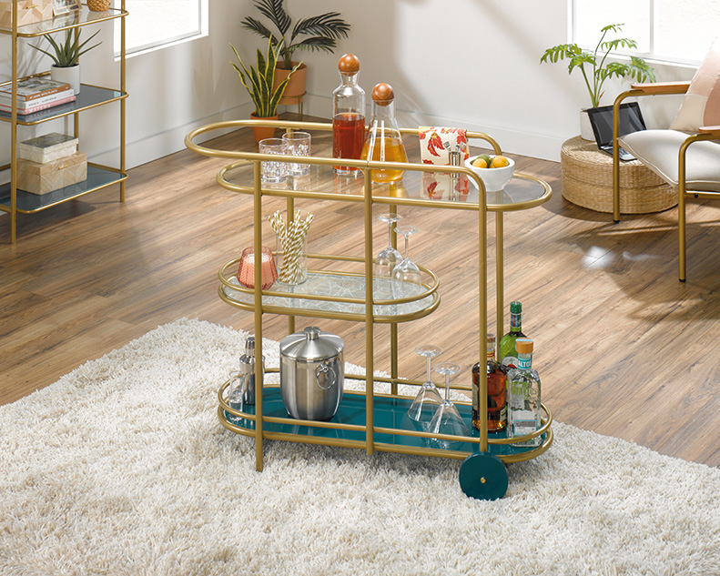 Sauder Coral Cape Bar Cart