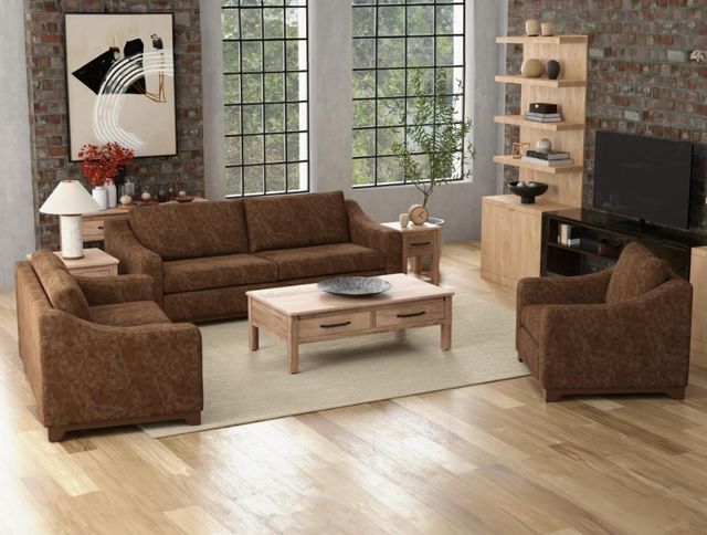 International Furniture Direct Natural Parota Brown 68" Loveseat-1