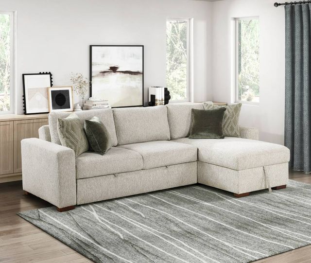 Homelegance® Isla 2-Piece Sand Sectional with Reversible Chaise-1
