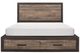 Mazin Furniture Miter Rustic Mahogany/Dark Ebony Eastern King Bed-0