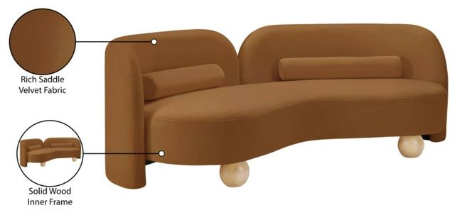 Meridian Furniture Daphne Saddle Velvet Sofa-3