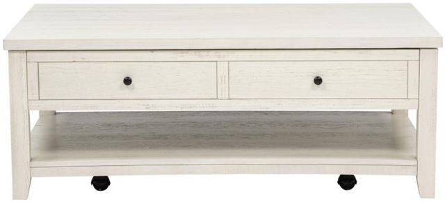 Coaster® Payne Distressed White Lift Top Coffee Table-2