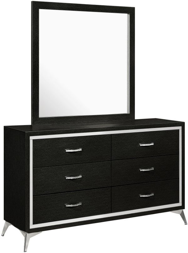 New Classic® Home Furnishings Huxley 4-Piece Black Queen Panel Bedroom Set-3