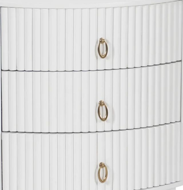 Powell® Ciarra White 3-Drawer Nightstand-1