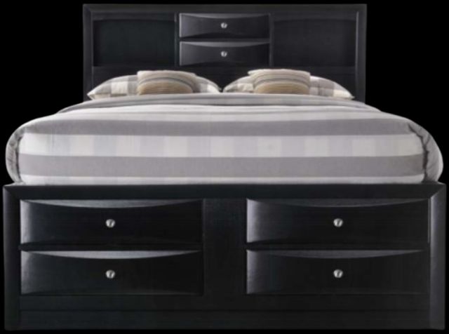 ACME Furniture Ireland Black Full Bookcase Bed with Storage-1
