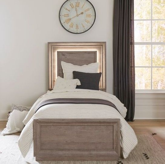 Liberty Furniture Horizons Graystone Full Youth Panel Bed-1