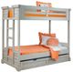 American Woodcrafters 7820 Stonebrook Antique Gray Twin/Twin Bunkbed-0