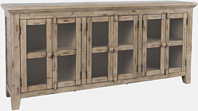 Jofran Inc. Rustic Shores Watch Hill Brown Gray 6-Door Low Accent Cabinet-0