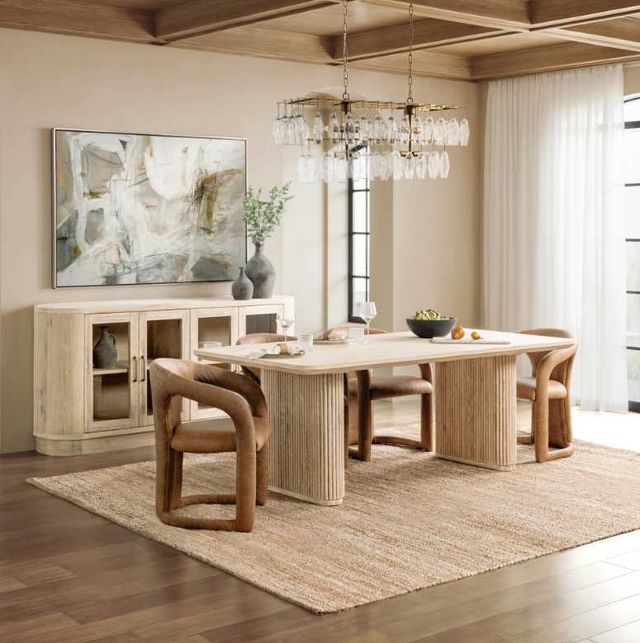 Classic Home Vander Cream Washed Dining Table-1