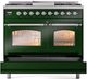 Ilve® Nostalgie II Series 40" Emerald Green Pro Style Dual Fuel Range-4