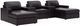 Signature Design by Ashley® ModMax II 5-Piece Black Sectional and Double Chaise with Storage Consoles-0