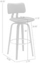 Armen Living Pico Brown/Walnut Swivel Bar Stool-4