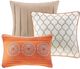 Olliix by Madison Park Tangiers 6 Piece Orange Full/Queen Reversible Coverlet Set-1