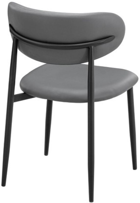 Cramco Lily Matte Black/Mushroom Dining Side Chair-1