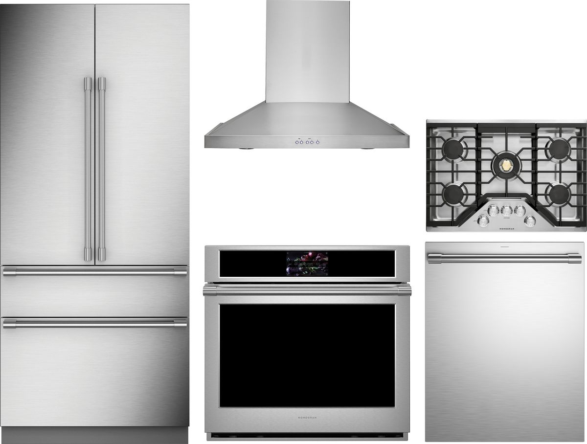 Monogram® 5 Piece Stainless Steel Gas Kitchen Package