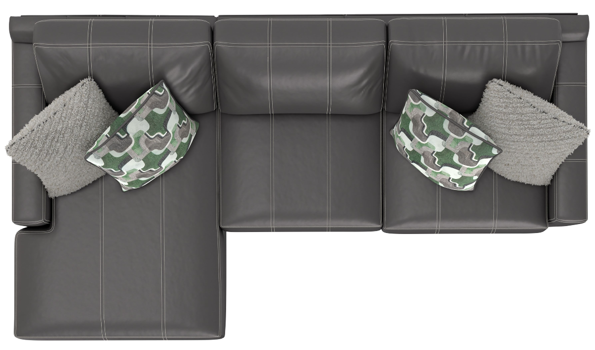 ◆フロス◆アイシーライツS1◆2023年製◆F-2506TL5◆ iAmerica Aurora Steel Leather Left Arm Chaise Sofa | Big Sandy