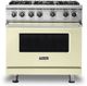 Viking® 5 Series 36" Vanilla Cream Pro Style Natural Gas Range-0