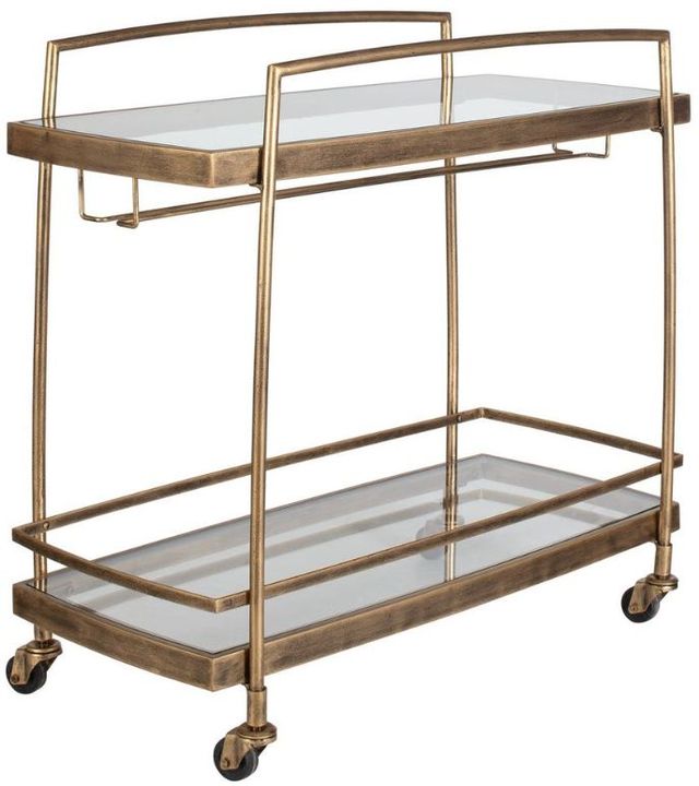 Uttermost® Scarritt Antique Brass Bar Cart-0