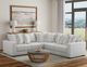 Corinthian Furniture 3-Piece Ecru L-Shape Sectional-1