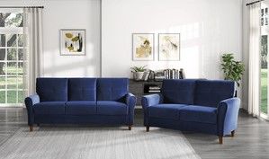 Mazin Furniture Dunleith Blue Sofa-3