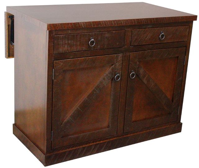 American Heartland Manufacturing Rustic Promo Kitchen Island with Flip-up Top-2
