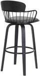 Armen Living Willow Gray/Black Swivel Counter Stool-3