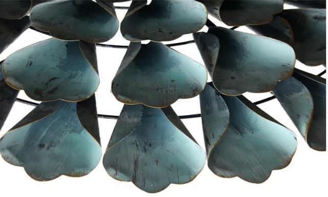 Moe's Home Collection Giant Blossom Teal Blue Wall Decor-2