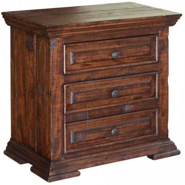 International Furniture Direct Terra Rich Brown Nightstand-0